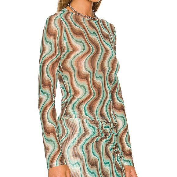 Miaou long sleeve tee in mint chocolate swerve - Picture 2 of 5